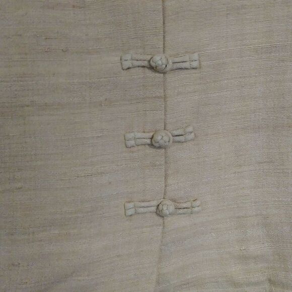 Classic Lanna Thai 100% Raw Silk Button Up Shirt Tunic - Picture 4 of 7